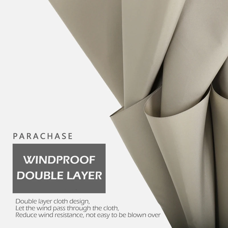 Двойной Ветрозащитный Зонт с длинной деревянной ручкой 8 ребрами для мужчин и