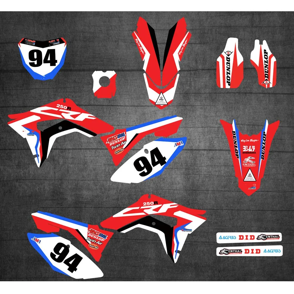 Графические наклейки для Honda 450 CRF 450R 2017 2018 2019 2020 CRF450 TEAM CRF250R 2021 250R | Автомобили и