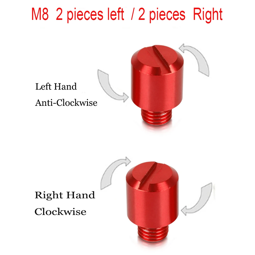 Left Right-Hand Threaded Mirror Hole Plug Screw Bolts For KAWASAKI Z1000 Z1000SX Z 1000 SX ER6N YAMAHA TMAX 530 DX TMAX530 | Автомобили и