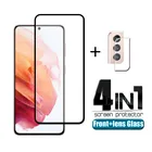 4 в 1 для Samsung Galaxy S22 стекло для Samsung S22 Plus закаленное стекло полное покрытие HD Защита экрана для Samsung S22 стекло для объектива
