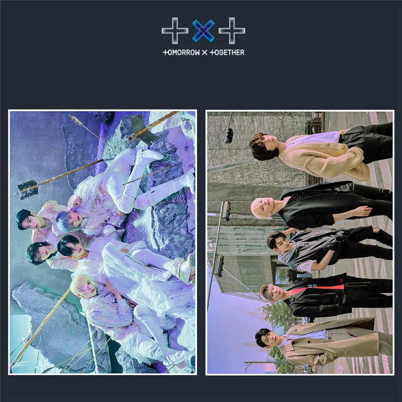 

KPOP Tomorrow X Together TXT The Chaos Chapter: FREEZE Photo Poster SOOBIN YEONJUN Wall Sticker Picture Room Decor 2PCE/SET F21
