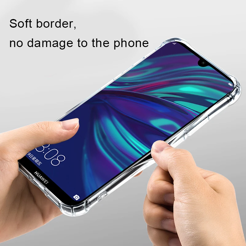Прозрачный противоударный чехол-подушка безопасности для телефона Huawei Honor 7C 7A Y6 Y7