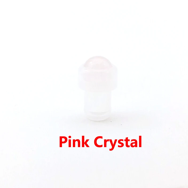Pink Crystal 1 шт. ролик с натуральным драгоценным камнем 1 мл 2 мл 3 мл 5 мл ролик с эфирным маслом для духов на тонких стеклянных бутылках - Цвет: Pink Crystal