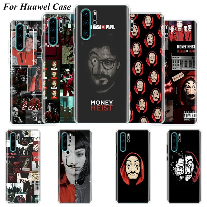 

La Casa De Papel Money HeisCase For Huawei P10 P20 Pro P30 P40 Lite Cover Hawei P50 Pro Silicone Transparent Trend Design Phone