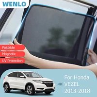 magnetic car sunshade front windshield door mesh frame curtain for honda vezel 2013 2018 back foldable side window sun visor net