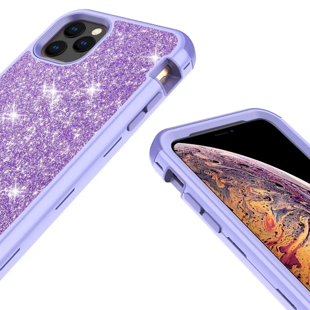 Милый чехол для телефона iPhone 11 Pro роскошный блестящий 2019 противоударный Max 6 5
