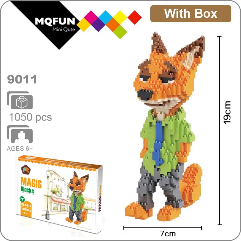 HC 9011 With Box HC большой мультфильм Аниме Супер Герой Марио Тоторо Snorlax пластиковый строительный блок кирпичи игра DIY 3D Сборная модель обучающая игрушка - Цвет: HC 9011 With Box