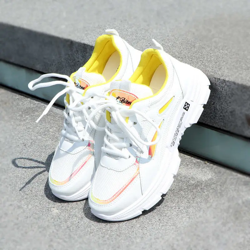 

Summer white shoes women's all-match western style flat student net shoes women's breathable mesh flat sneakers