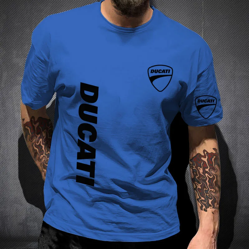 

Ducati Logo 2021 Men Oversized T-Shirt Comfortable Solid Color Unisex Cotton Hip Hop Fashion Tops High street Casual Tees