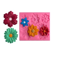 different size daisy shape decoration fondant cake chocolate candy molds pastry biscuits mould diy for party