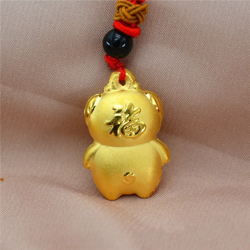 Натуральный китайский белый нефрит кулон Зодиак свинка мозаика золотые красивые
