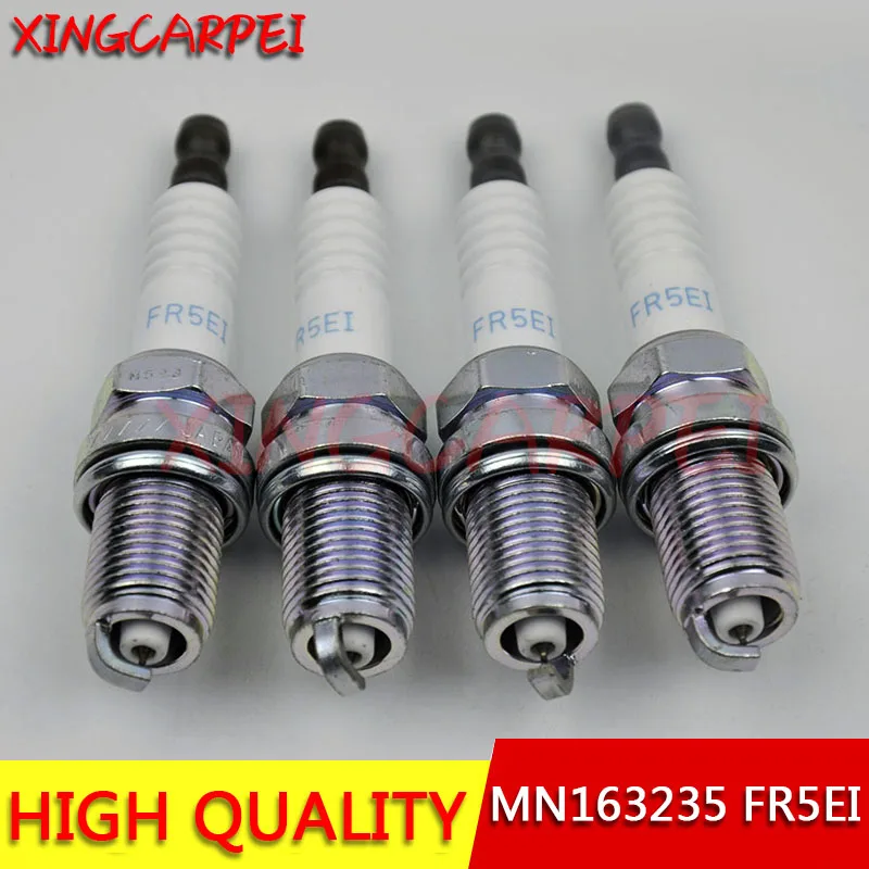 4 шт. иридиевая Свеча зажигания MN163235 FR5EI для Peugeot 4007 Mitsubishi Outlander Delica D5 Citroen