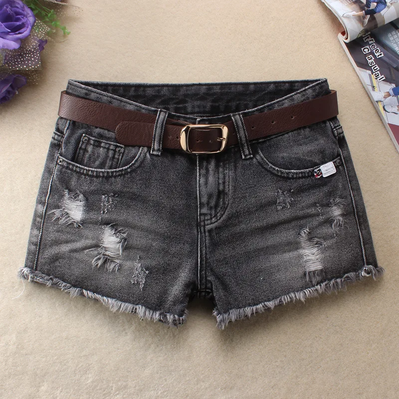 

Summer 2021 New Elastic Drawstring Patchwork Soft Women Shorts for Girls Female Black