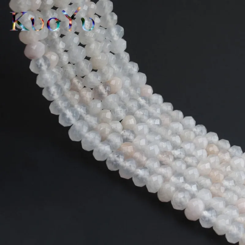 2x4 мм натуральные граненые светильник-розовые бусины из авантюрина и нефрита