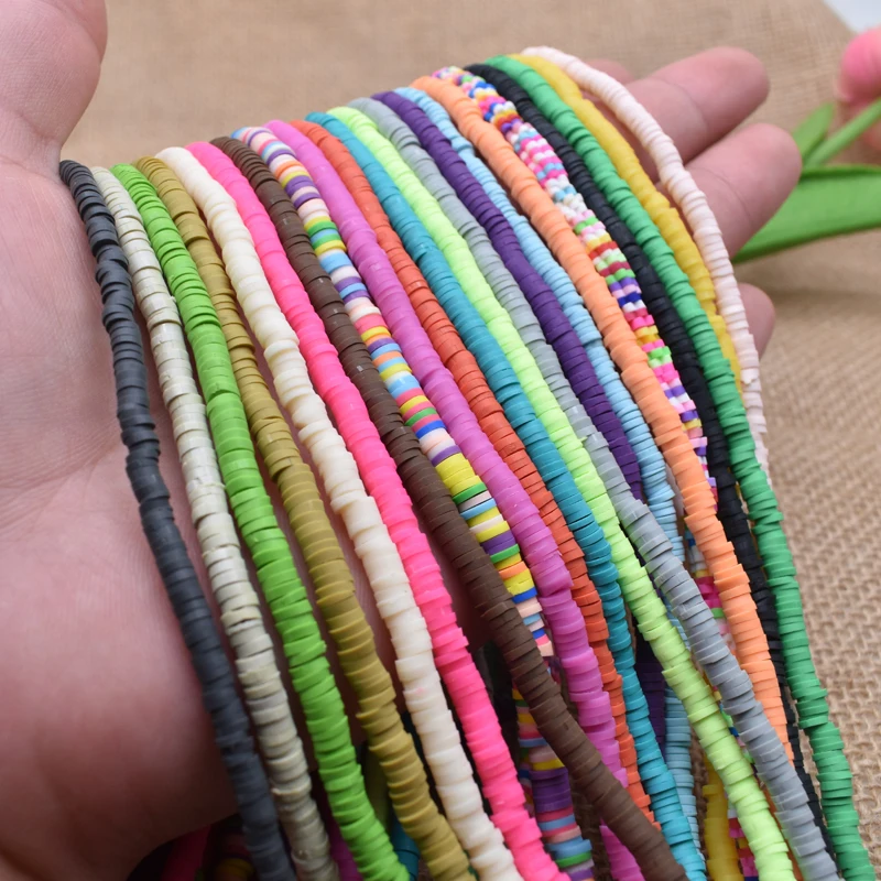 4x1 мм, плоские круглые бусины ручной работы круглая Полимерная глина Fimo чипованный диск свободные бусины для DIY для изготовления украшений ожерелья браслет Поиск