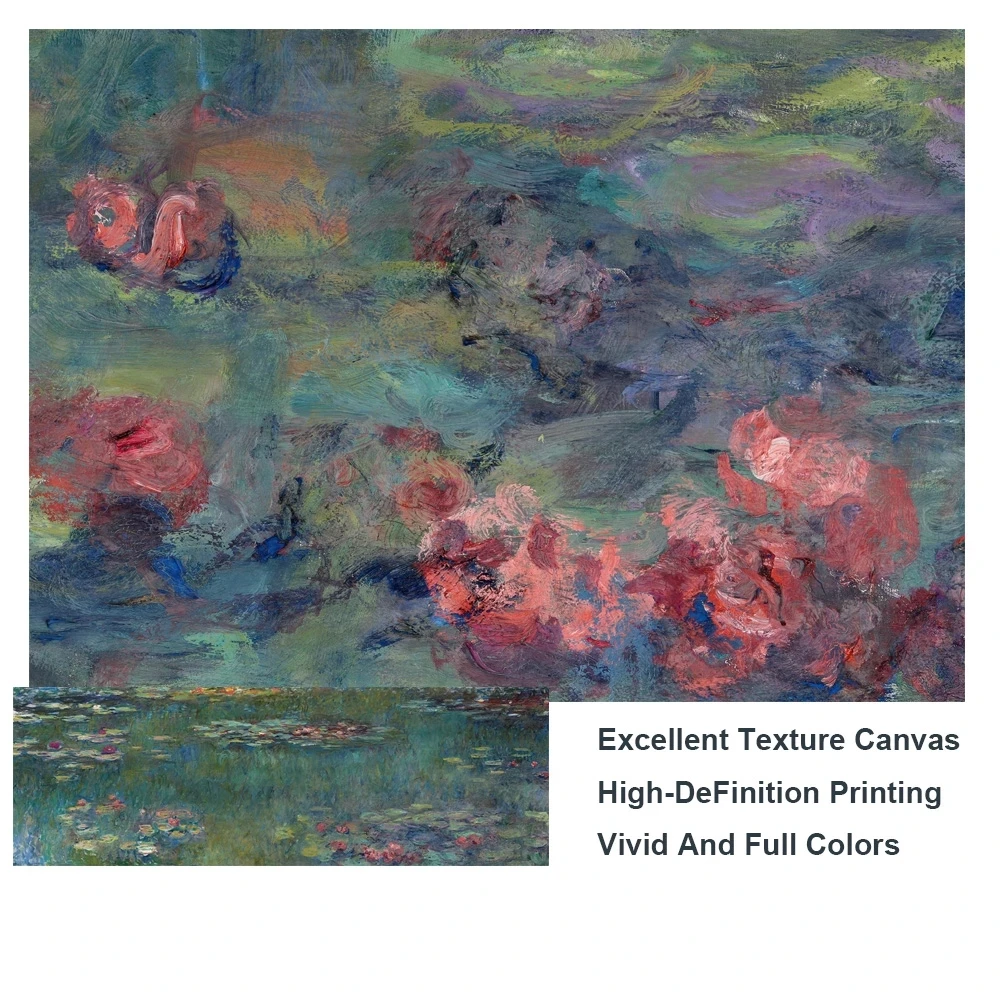 

Water Lilies By Claude Monet Famous Canvas Paintings On The Wall Art Posters And Prints Impressionist Art Pictures Wall Decor