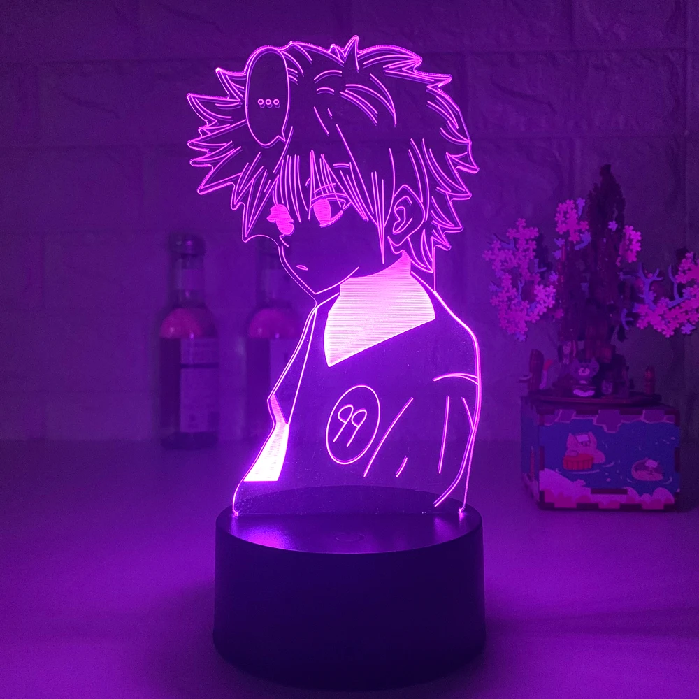 Аниме Hunter X светодиодный ночсветильник Killua Zoldyck фигурка изменяющий Цвет Usb