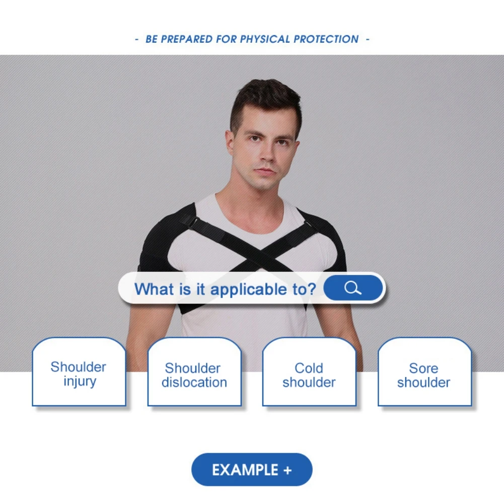 

Men Women Sports Shoulder Support Back Care Brace Adjustable Single-side Guard Strap Wrap Belt Pads Protector Bandage