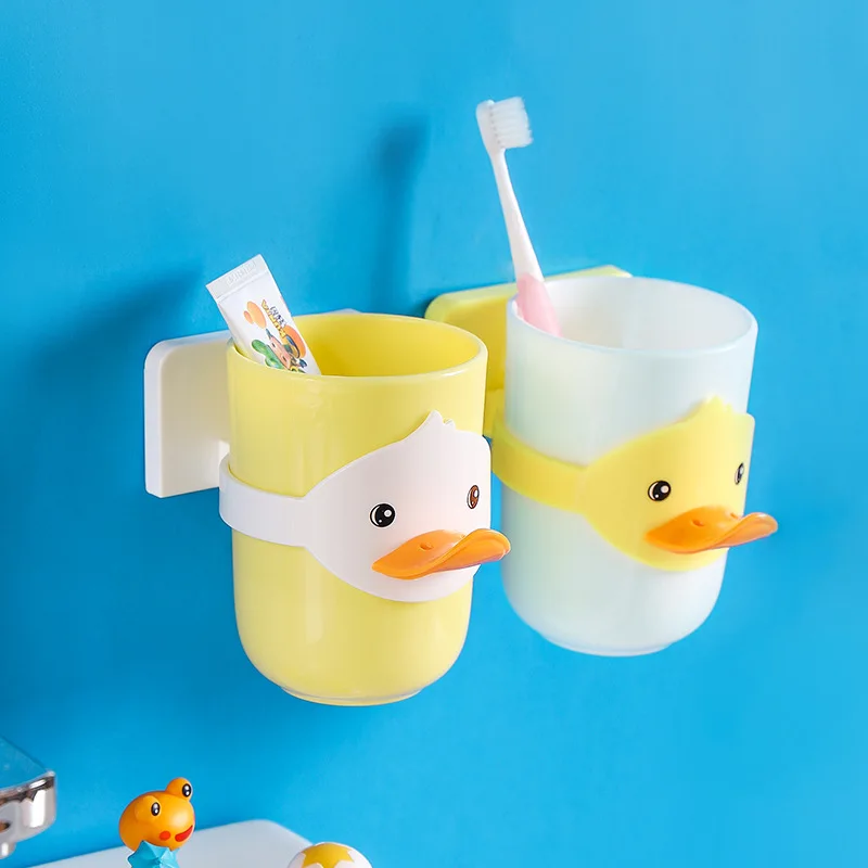 Милый держатель для зубных щеток в виде утки креативная подставка мытья рта