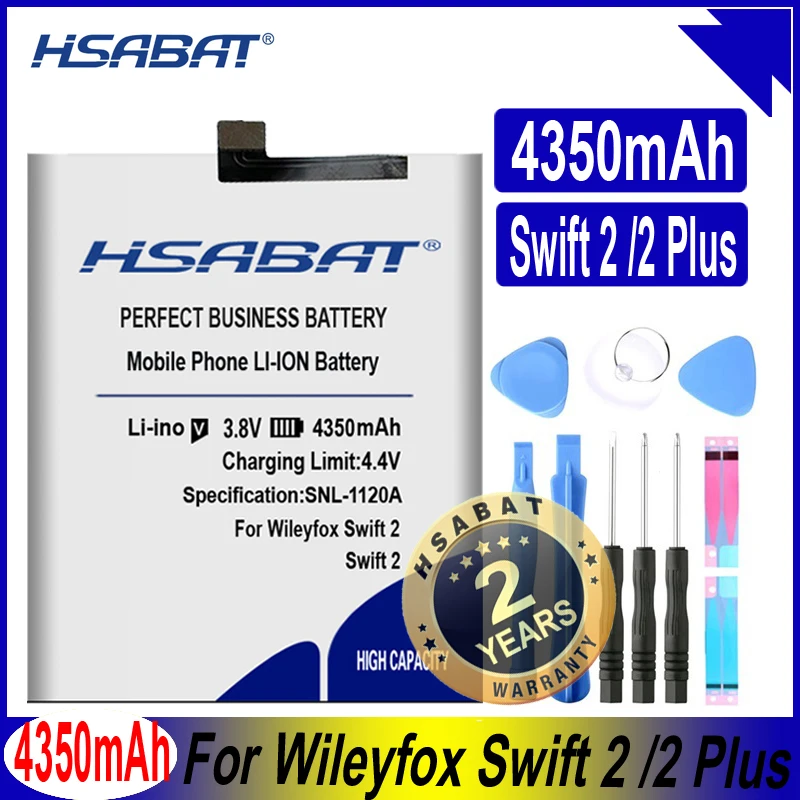 Аккумулятор HSABAT Swift 2 4350 мАч для аккумуляторов Wileyfox /2 Plus | Мобильные телефоны и