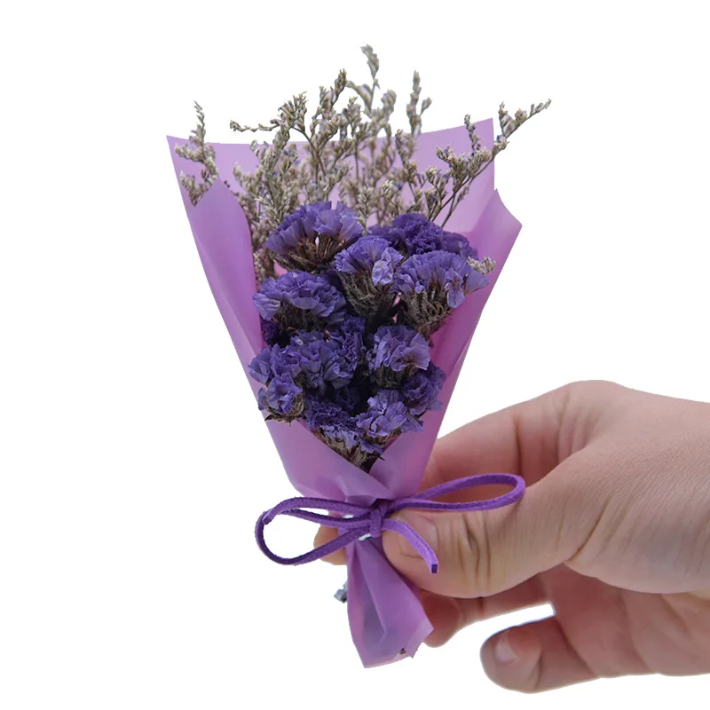 deep purple Мини сушеные цветы свадебное оформление букета Флорес Secas DIY Искусственные сушеные цветы Сан Валентин рождественские подарки на день благодарения - Цвет: deep purple