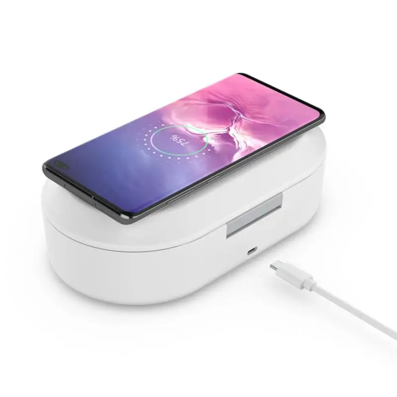 

15W UV Sterilizer Box Phones Cleaner Disinfection Cabinet Ozone Sterilizer For Phone With Wireless Charging Smart Accessories