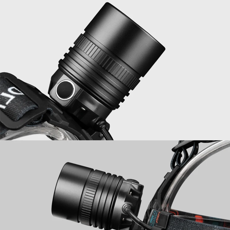Pocketman Headlamp Powerful XHP50 Head Light USB Rechargeable Headlight Zoomable Head Lamp Head Front Light with 18650 Battery