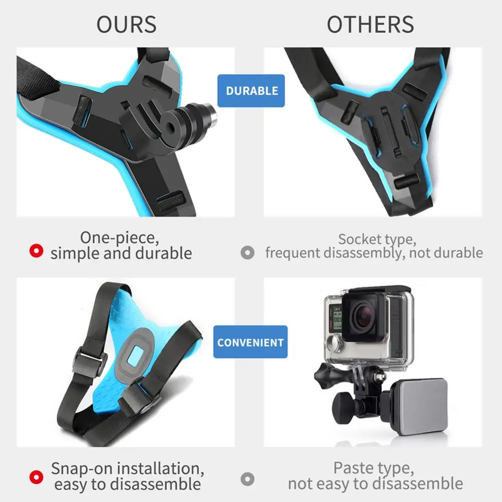 Шлем подбородок крепление мотоциклетный шлем ремень Campark Polaroid для GoPro Hero 7 6 5 Black 4/3