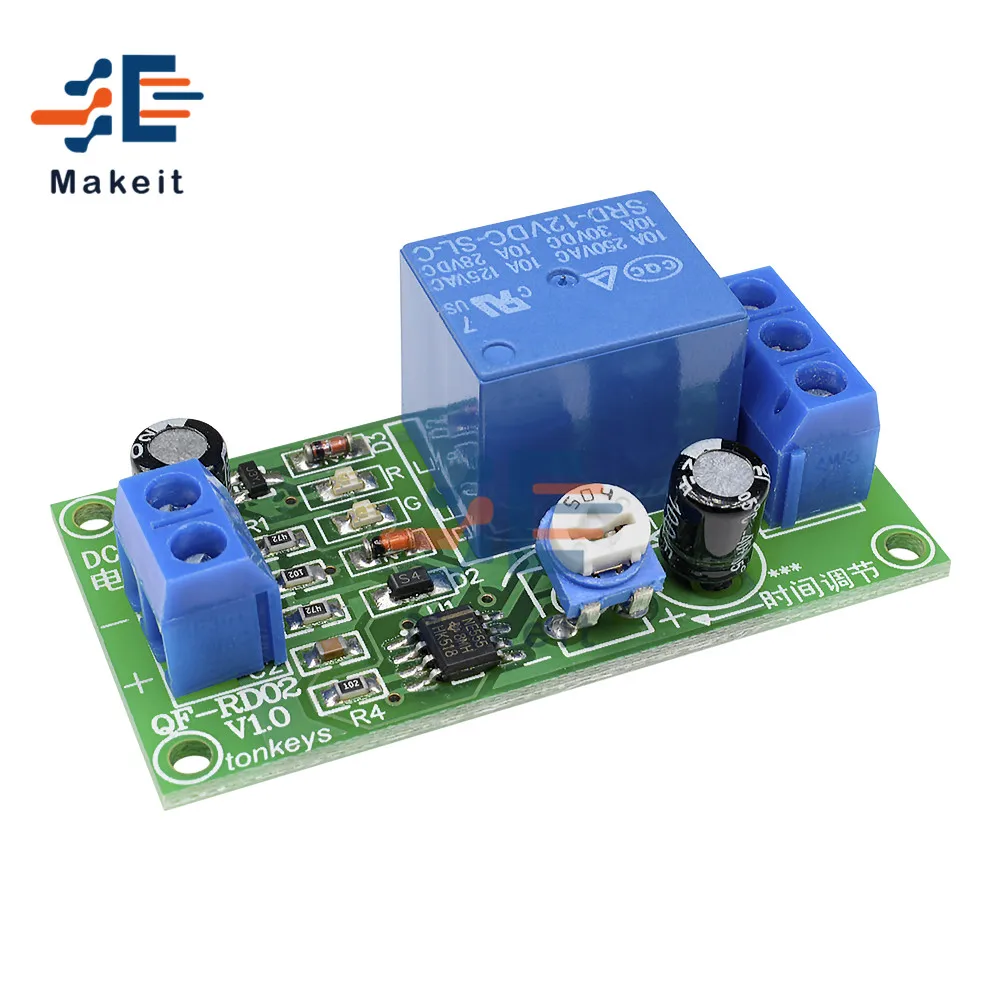 DC 12V реле задержки таймера модуль регулируемый таймер управления временем