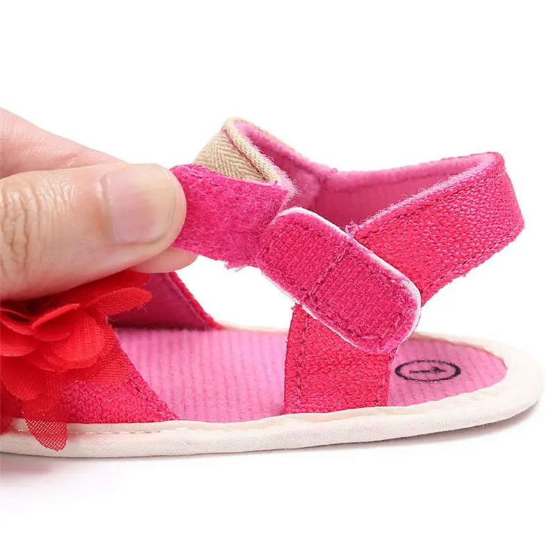 Сандалии для новорожденных 5 цветов мягкая нескользящая подошва кружевная