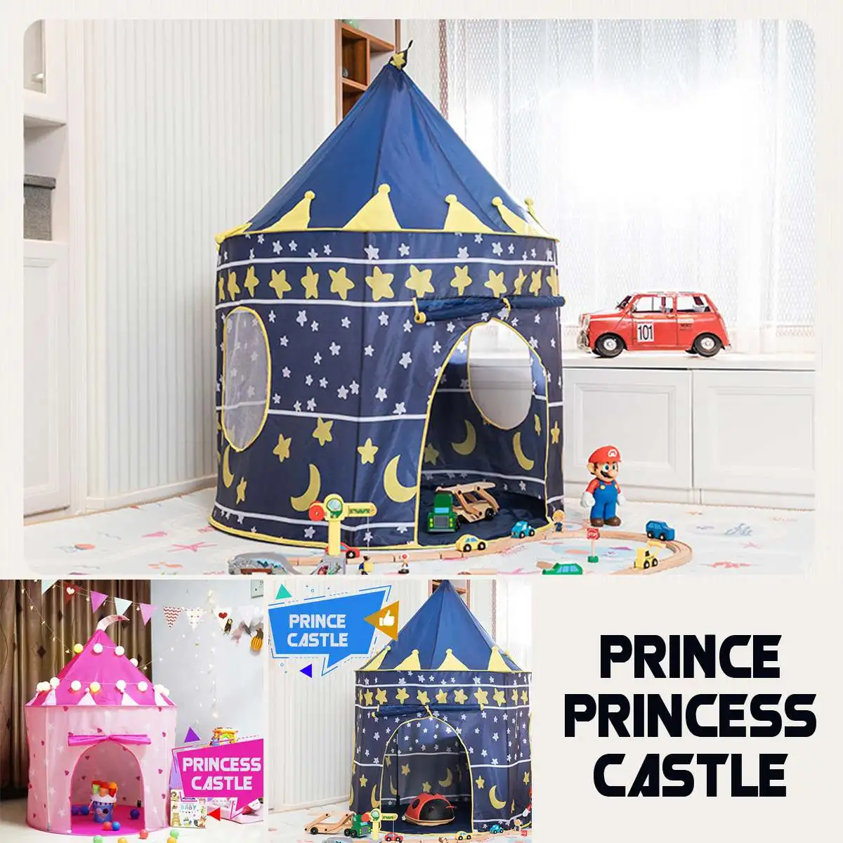 LBLA портативная детская палатка принцессы принца замка для прорезывания зубов