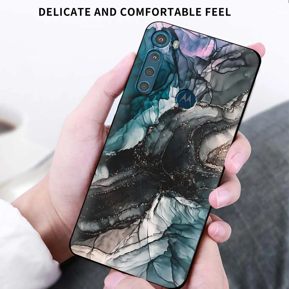 

Fashion Painting Case For Motorola G9 Play One Fusion G8 Power Lite Edge E6s G Stylus E7 Plus Black Shell Phone Shockproof