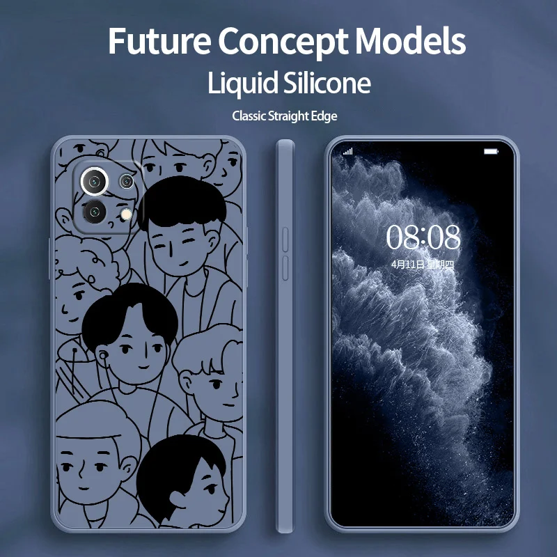 

Stick Figure Boy Phone Case For Xiaomi Mi 11 10T 10T Pro 10 S lite Ultra 9T 9 8 Note 10 Pro Poco F3 F2pro X2 Silicone Cover
