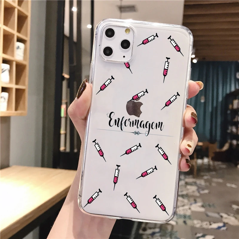 Nurse Medical Medicine Health Heart Soft Phone Case For iPhone 12pro 11Pro 13pro 14pro MAX 7 8 Plus 12 13mini XR XS Max SE Cover
