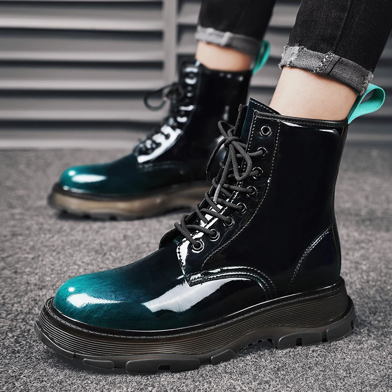 's Motorcycle Boots High Top Platform Ankle Boots Men Classic Designer Boots Men Botas Mujer 2022
