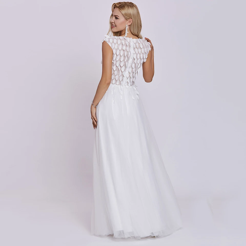 Длинное вечернее платье с V образным вырезом без рукавов|Вечерние платья| |