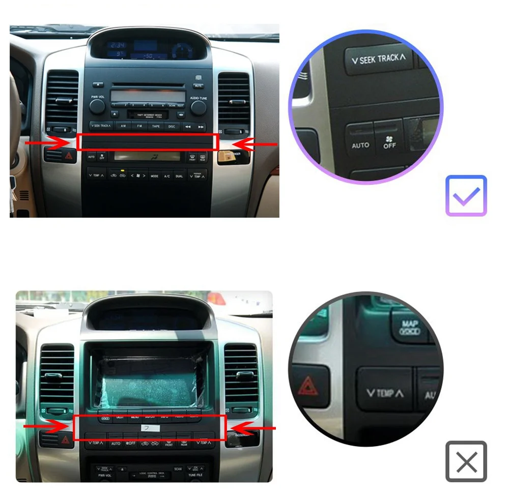 2G+ 32G " 2din Android 8,1 GO Автомобильный DVD плеер для Toyota Land Cruiser Prado 120 2004-2009 Автомобильный Радио gps навигация wifi плеер