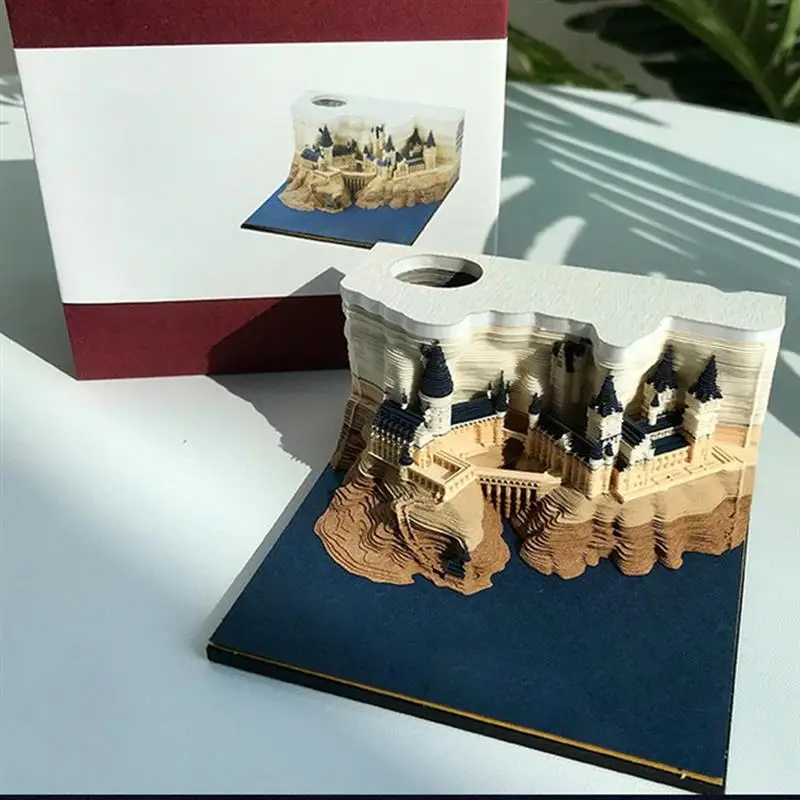 3D Бумажная скульптура искусство замок Хогвартса записная книжка украшение Гарри