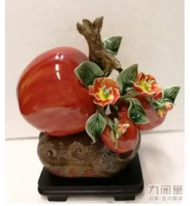 

Яблоко жизни мир Фрукты украшения Shiwan керамическая кукла китайская гостиная Богу рамка крыльцо ТВ шкаф украшения