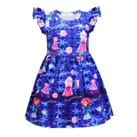 new elf princess skirt printing dress summer princess dress ruffles sleeveless floral princess dresses
