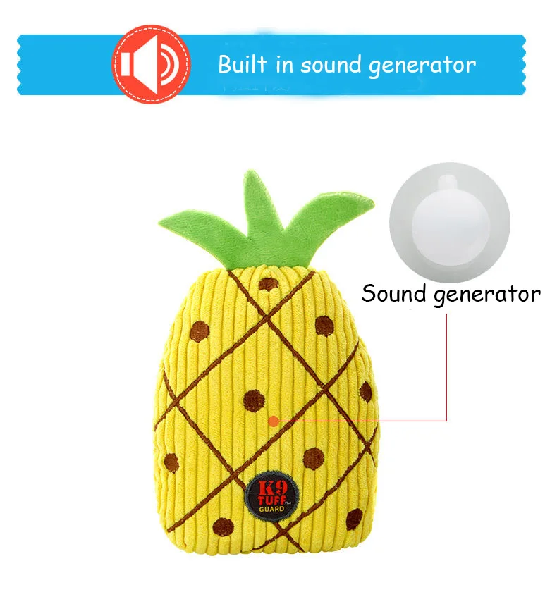 

Cute Pet Chew Squeak Toys Puppy Cotton Dog Toys Pet Cat Voice Small Toy Fruits Pet Toys Pet Tooth Grinding Training Chihuahua