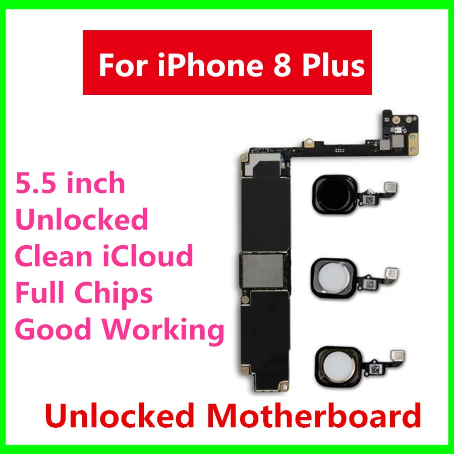 Бесплатный ICloud Оригинальный разблокированный для Iphone 8 Plus материнская плата
