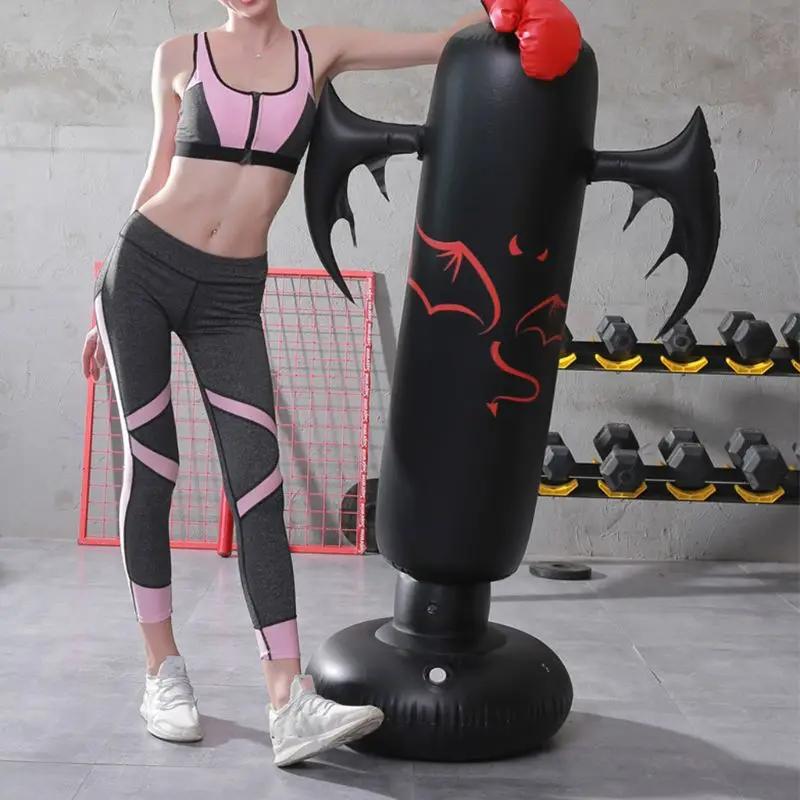 

Fitness Heavy Punching Bag Inflatable Fight Exercise Speed Stand Tower Freestand 24BD