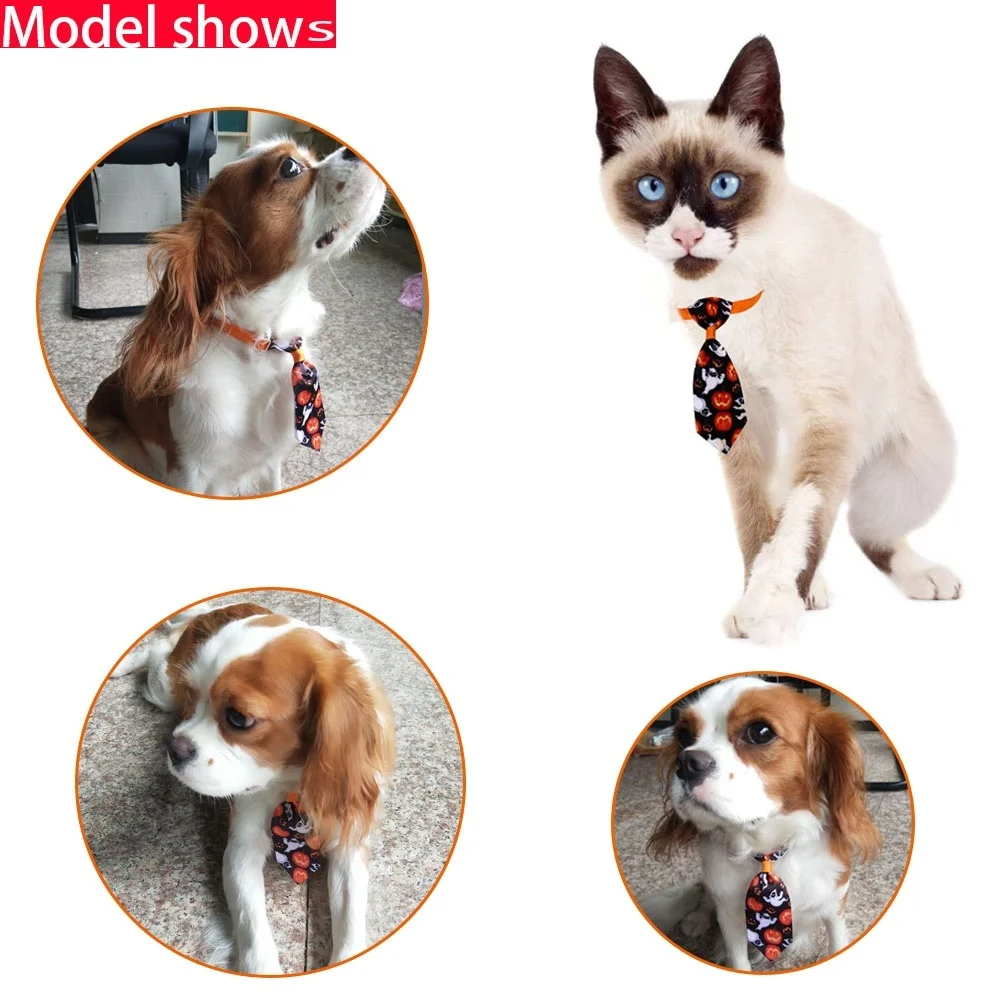 6 шт./упак. Домашние животные кошки собаки Галстуки для Хэллоуина домашних
