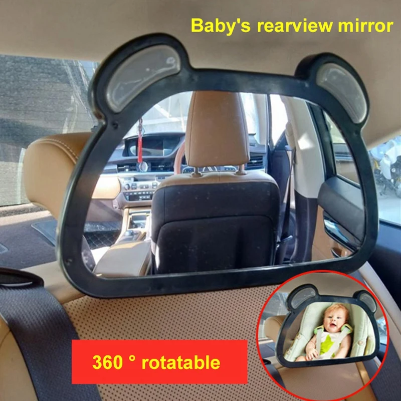 

Car Child Safety Seat 360 Degree Rotating Baby Auxiliary Observation Mirror Remote Control LED Baby Observation Mirror