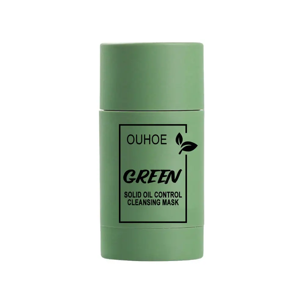 

Green Tea Cleansing Mask Purifying Clay Stick Mask Oil Control Skin Care Anti-acne Eggplant Remove Blackhead Mud Mask