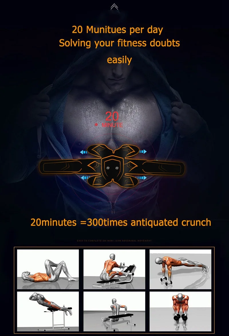 Новый EMS тренажер для мышц брюшной полости электро abdos ABS стимулятор аппарат пояс