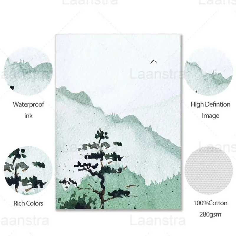 

Watercolor Painting Wall Art Beautiful Landscape Picture Canvas Art Poster and Print Living Room Decoration Bedroom Hanging Mura
