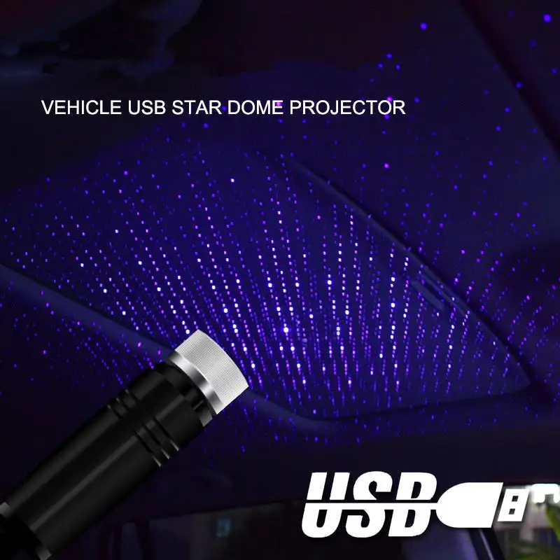 Автомобильный USB-потолочный светильник со звездами автомобильные светильники на