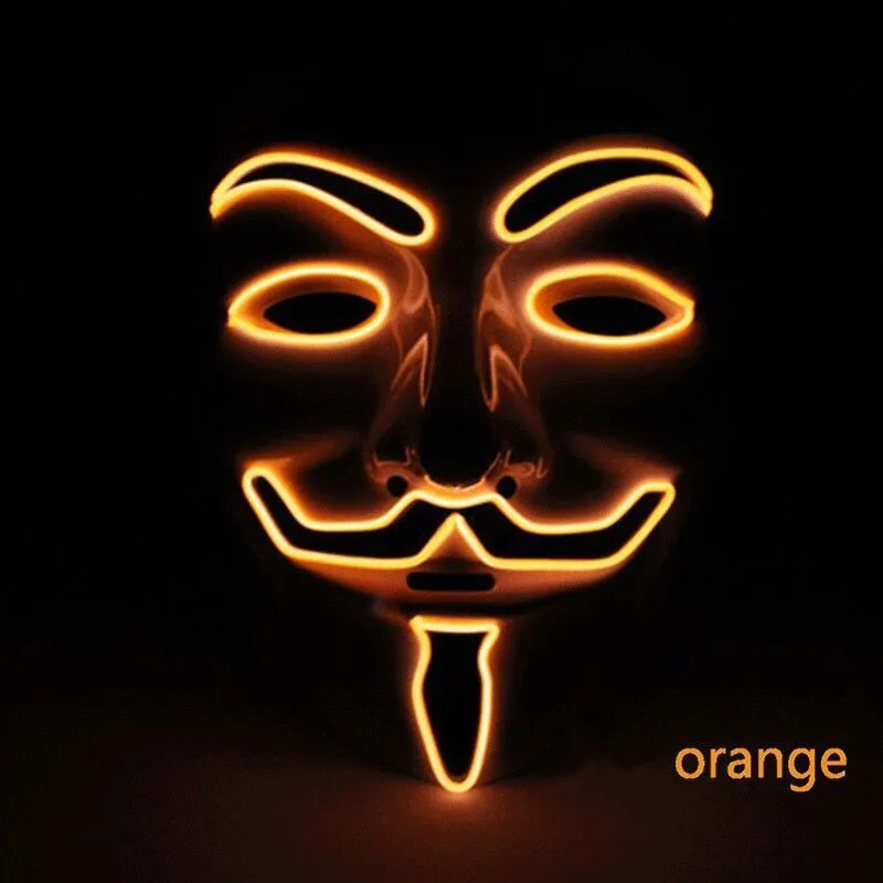 Маска для Хэллоуина светящаяся Вендетта оптовая продажа маска танцев туши